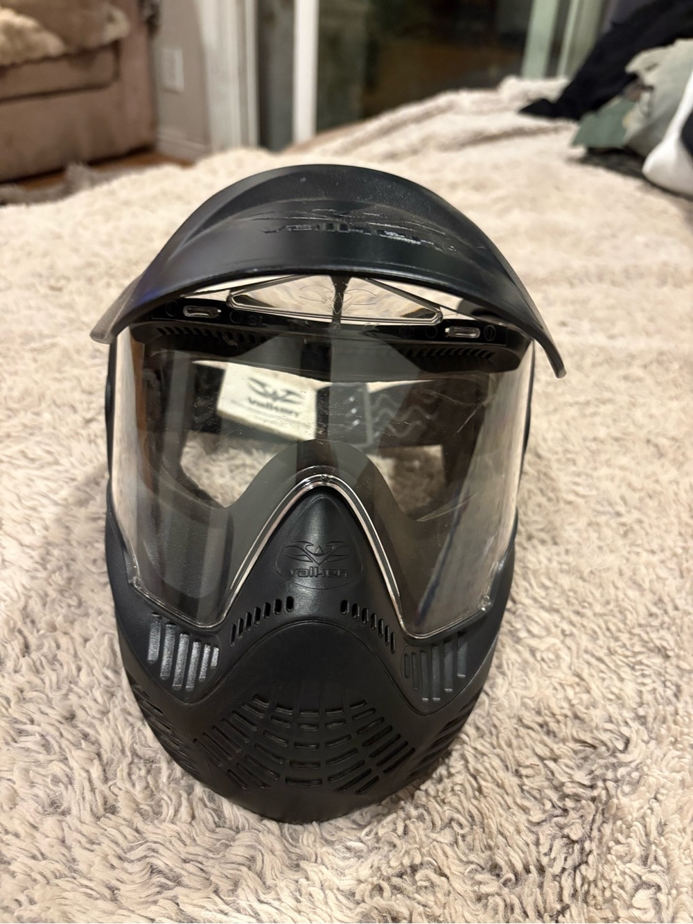 Valken Paintball Mask Unisex One Size‎ Black Good Full Face Protection Visor